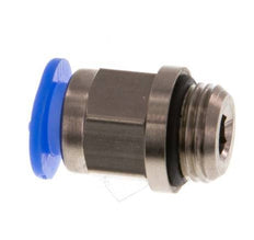 Racor de 6mm x G1/8'' con rosca macho Latón/POM NBR Diseño compacto [5 piezas]