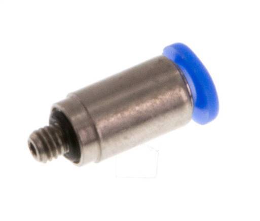 Racor de 3mm x M 3 con rosca macho Acero/POM NBR Diseño compacto del hexágono interior [2 piezas]
