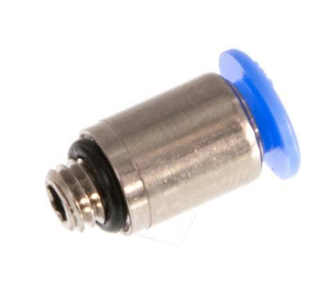 Racor de 4mm x M 5 con rosca macho Latón/POM NBR Diseño compacto del hexágono interior [5 piezas]