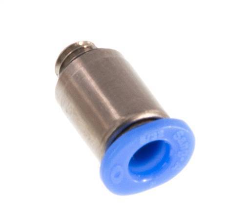 Racor de 4mm x M 5 con rosca macho Latón/POM NBR Diseño compacto del hexágono interior [5 piezas]
