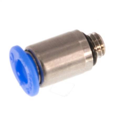 Racor de 4mm x M 5 con rosca macho Latón/POM NBR Diseño compacto del hexágono interior [5 piezas]