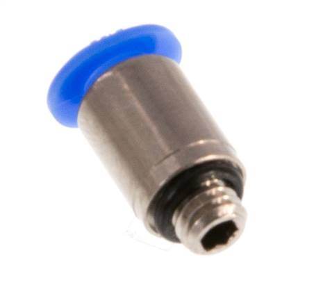 Racor de 4mm x M 5 con rosca macho Latón/POM NBR Diseño compacto del hexágono interior [5 piezas]