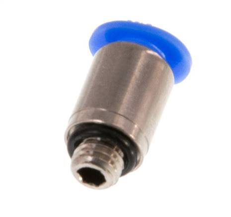 Racor de 4mm x M 5 con rosca macho Latón/POM NBR Diseño compacto del hexágono interior [5 piezas]