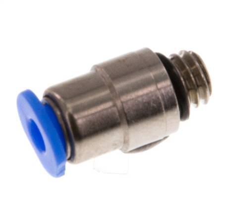 Racor de 3mm x M 6 con rosca macho Latón/POM NBR Diseño compacto del hexágono interior [2 piezas]
