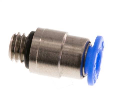 Racor de 4mm x M 6 con rosca macho Latón/POM NBR Diseño compacto del hexágono interior [2 piezas]