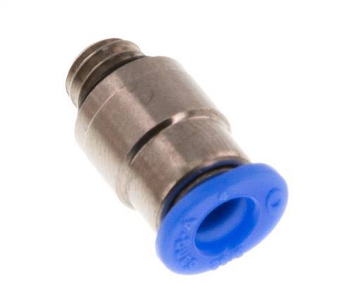 Racor de 4mm x M 6 con rosca macho Latón/POM NBR Diseño compacto del hexágono interior [2 piezas]