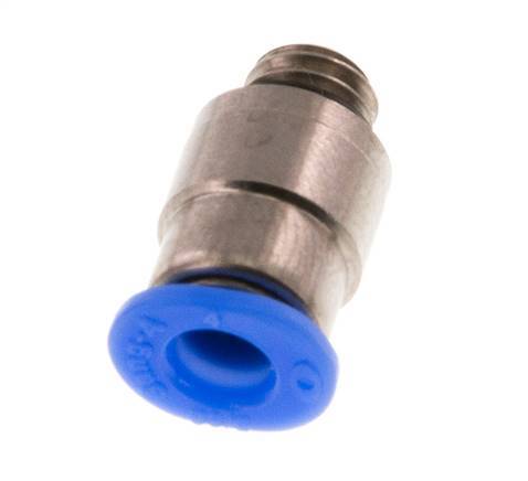 Racor de 4mm x M 6 con rosca macho Latón/POM NBR Diseño compacto del hexágono interior [2 piezas]