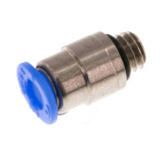 Racor de 4mm x M 6 con rosca macho Latón/POM NBR Diseño compacto del hexágono interior [2 piezas]
