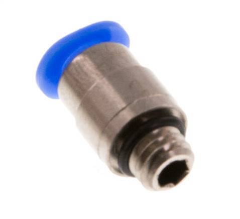 Racor de 4mm x M 6 con rosca macho Latón/POM NBR Diseño compacto del hexágono interior [2 piezas]