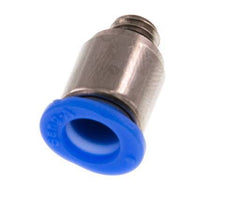 Racor rápido 6mm x M 6 con rosca macho Latón/POM NBR Diseño compacto del hexágono interior [2 piezas]