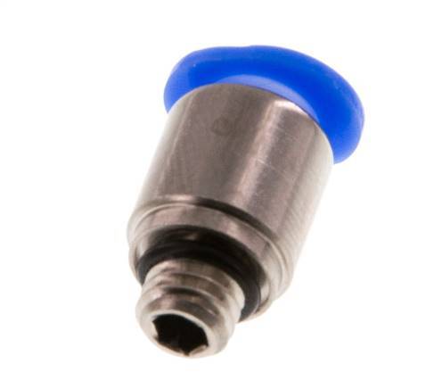 Racor rápido 6mm x M 6 con rosca macho Latón/POM NBR Diseño compacto del hexágono interior [2 piezas]