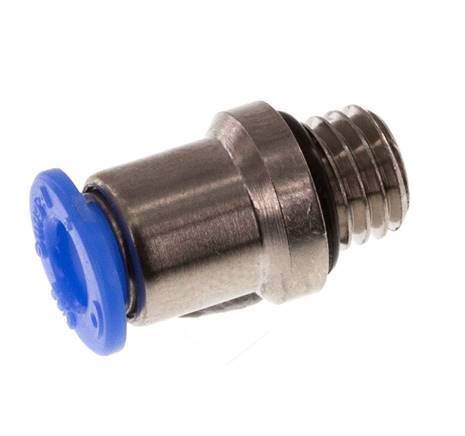 Racor de 4mm x M 7 con rosca macho Latón/POM NBR Diseño compacto del hexágono interior [5 piezas]