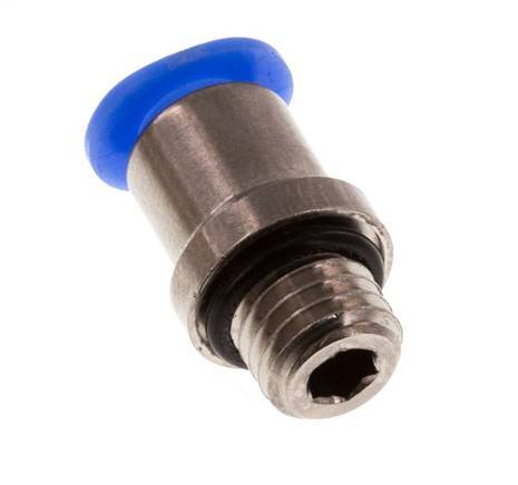 Racor de 4mm x M 7 con rosca macho Latón/POM NBR Diseño compacto del hexágono interior [5 piezas]