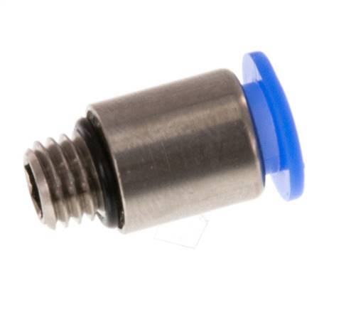Racor de 6mm x M 7 con rosca macho Latón/POM NBR Diseño compacto del hexágono interior [5 piezas]