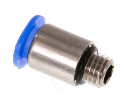 Racor de 6mm x M 7 con rosca macho Latón/POM NBR Diseño compacto del hexágono interior [5 piezas]