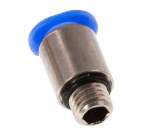 Racor de 6mm x M 7 con rosca macho Latón/POM NBR Diseño compacto del hexágono interior [5 piezas]