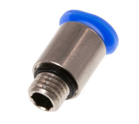 Racor de 6mm x M 7 con rosca macho Latón/POM NBR Diseño compacto del hexágono interior [5 piezas]