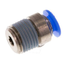 Racor de 4mm x R1/8'' con rosca macho Latón/POM NBR Diseño compacto del hexágono interior [5 piezas]