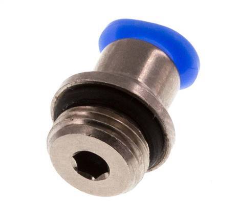 Racor de 4mm x G1/8'' con rosca macho Latón/POM NBR Diseño compacto del hexágono interior [5 piezas]