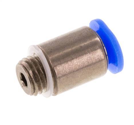 Racor rápido de 3 mm x M 6 x 0,75 con rosca macho Latón/POM NBR Diseño compacto del hexágono interior [5 piezas]