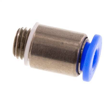 Racor rápido de 3 mm x M 6 x 0,75 con rosca macho Latón/POM NBR Diseño compacto del hexágono interior [5 piezas]