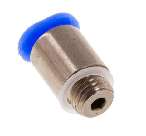 Racor rápido de 3 mm x M 6 x 0,75 con rosca macho Latón/POM NBR Diseño compacto del hexágono interior [5 piezas]