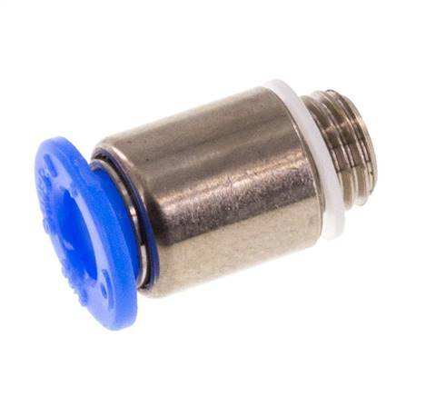 Racor rápido de 4 mm x M 6 x 0,75 con rosca macho Latón/POM NBR Diseño compacto del hexágono interior [5 piezas]