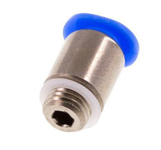 Racor rápido de 4 mm x M 6 x 0,75 con rosca macho Latón/POM NBR Diseño compacto del hexágono interior [5 piezas]