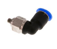 Codo de 4mm x M 3 90deg con rosca macho Acero/PBT NBR Manguito corto giratorio Diseño compacto [2 piezas]