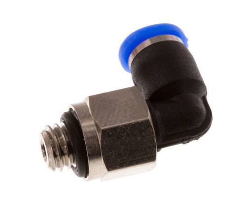 Codo de 3mm x M 5 90deg con rosca macho Latón/PBT NBR Manguito corto giratorio Diseño compacto [2 piezas]