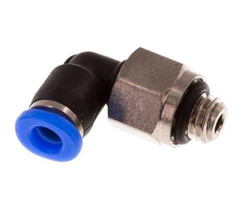 Codo de 3mm x M 5 90deg con rosca macho Latón/PBT NBR Manguito corto giratorio Diseño compacto [2 piezas]