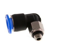 Codo de 6mm x M 5 90deg con rosca macho Latón/PBT NBR Manguito corto giratorio Diseño compacto [2 piezas]