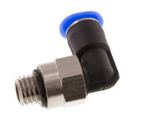 4mm x M 7 90deg Codo Racor con rosca macho Latón/PBT NBR Manguito corto Diseño compacto giratorio [2 piezas]