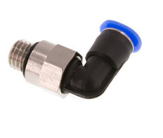 4mm x M 7 90deg Codo Racor con rosca macho Latón/PBT NBR Manguito corto Diseño compacto giratorio [2 piezas]