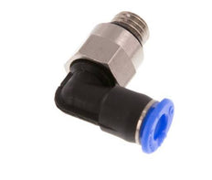 4mm x M 7 90deg Codo Racor con rosca macho Latón/PBT NBR Manguito corto Diseño compacto giratorio [2 piezas]