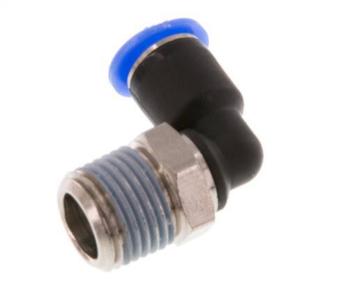 Racor de 4mm x R1/8'' 90deg con rosca macho Latón/PBT NBR Manguito corto giratorio Diseño compacto [2 piezas]
