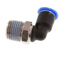 Racor de 4mm x R1/8'' 90deg con rosca macho Latón/PBT NBR Manguito corto giratorio Diseño compacto [2 piezas]