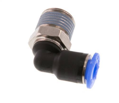 Racor de 4mm x R1/8'' 90deg con rosca macho Latón/PBT NBR Manguito corto giratorio Diseño compacto [2 piezas]