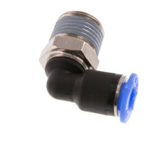 Racor de 4mm x R1/8'' 90deg con rosca macho Latón/PBT NBR Manguito corto giratorio Diseño compacto [2 piezas]