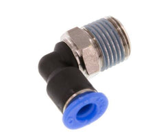 Racor de 4mm x R1/8'' 90deg con rosca macho Latón/PBT NBR Manguito corto giratorio Diseño compacto [2 piezas]