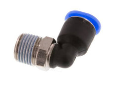 Racor de 6mm x R1/8'' 90deg con rosca macho Latón/PBT NBR Manguito corto giratorio Diseño compacto [2 piezas]