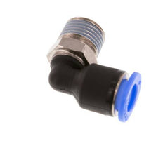 Racor de 6mm x R1/8'' 90deg con rosca macho Latón/PBT NBR Manguito corto giratorio Diseño compacto [2 piezas]