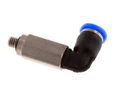 Racor de 3mm x M 3 90deg con rosca macho Acero/PBT NBR Manguito largo Giratorio Diseño compacto
