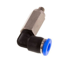 Racor de 3mm x M 3 90deg con rosca macho Acero/PBT NBR Manguito largo Giratorio Diseño compacto