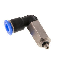 Racor de 4mm x M 3 90deg con rosca macho Acero/PBT NBR Manguito largo Giratorio Diseño compacto