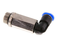 Codo de 90 grados de 4mm x G1/8'' con rosca macho Latón/PBT NBR Manguito largo giratorio Diseño compacto [2 piezas]