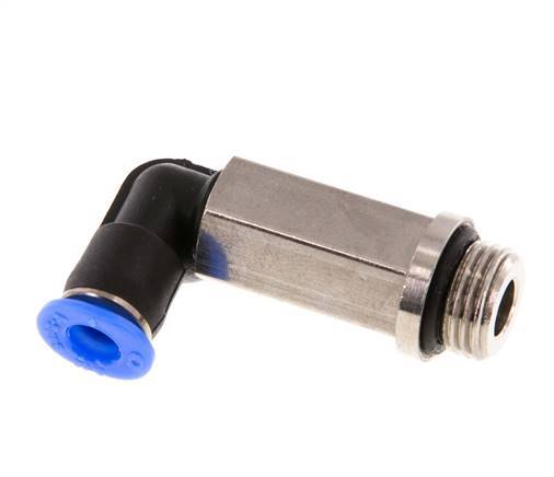 Codo de 90 grados de 4mm x G1/8'' con rosca macho Latón/PBT NBR Manguito largo giratorio Diseño compacto [2 piezas]