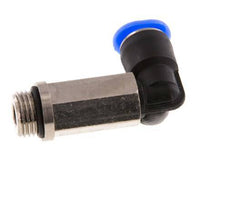 Codo de 6mm x G1/8'' de 90 grados con rosca macho Latón/PBT NBR Manguito largo giratorio Diseño compacto [2 piezas]