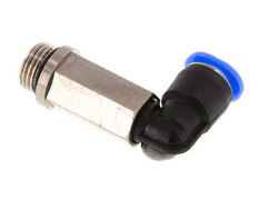Codo de 6mm x G1/8'' de 90 grados con rosca macho Latón/PBT NBR Manguito largo giratorio Diseño compacto [2 piezas]