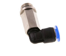 Codo de 6mm x G1/8'' de 90 grados con rosca macho Latón/PBT NBR Manguito largo giratorio Diseño compacto [2 piezas]